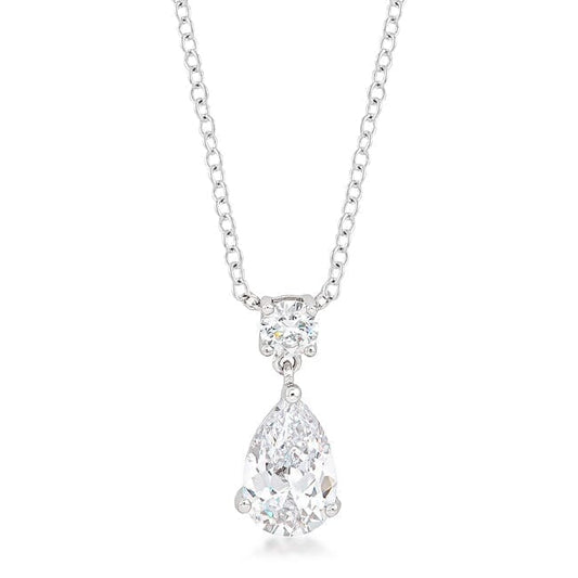 Chandelier Pear Cubic Zirconia Pendant  