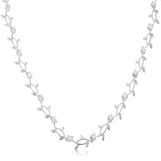 Rhodium Plated Vineyard Necklace Necklaces  