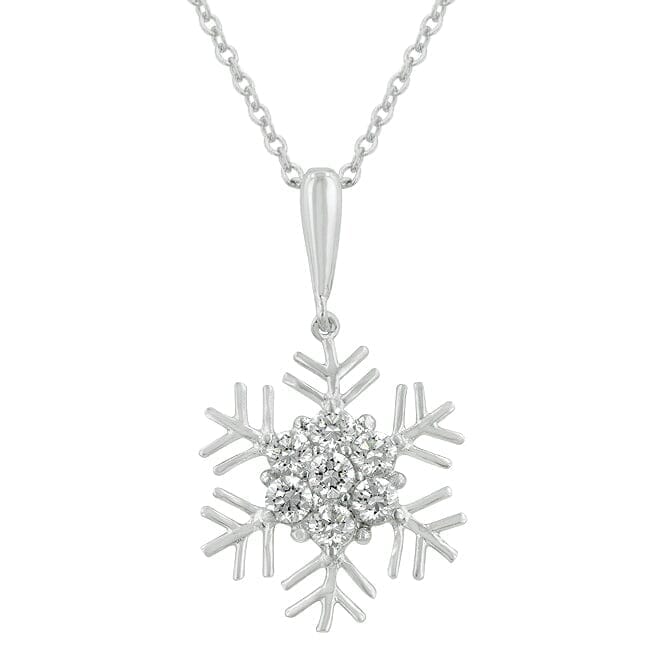 Snowflake Cubic Zirconia Pendant  